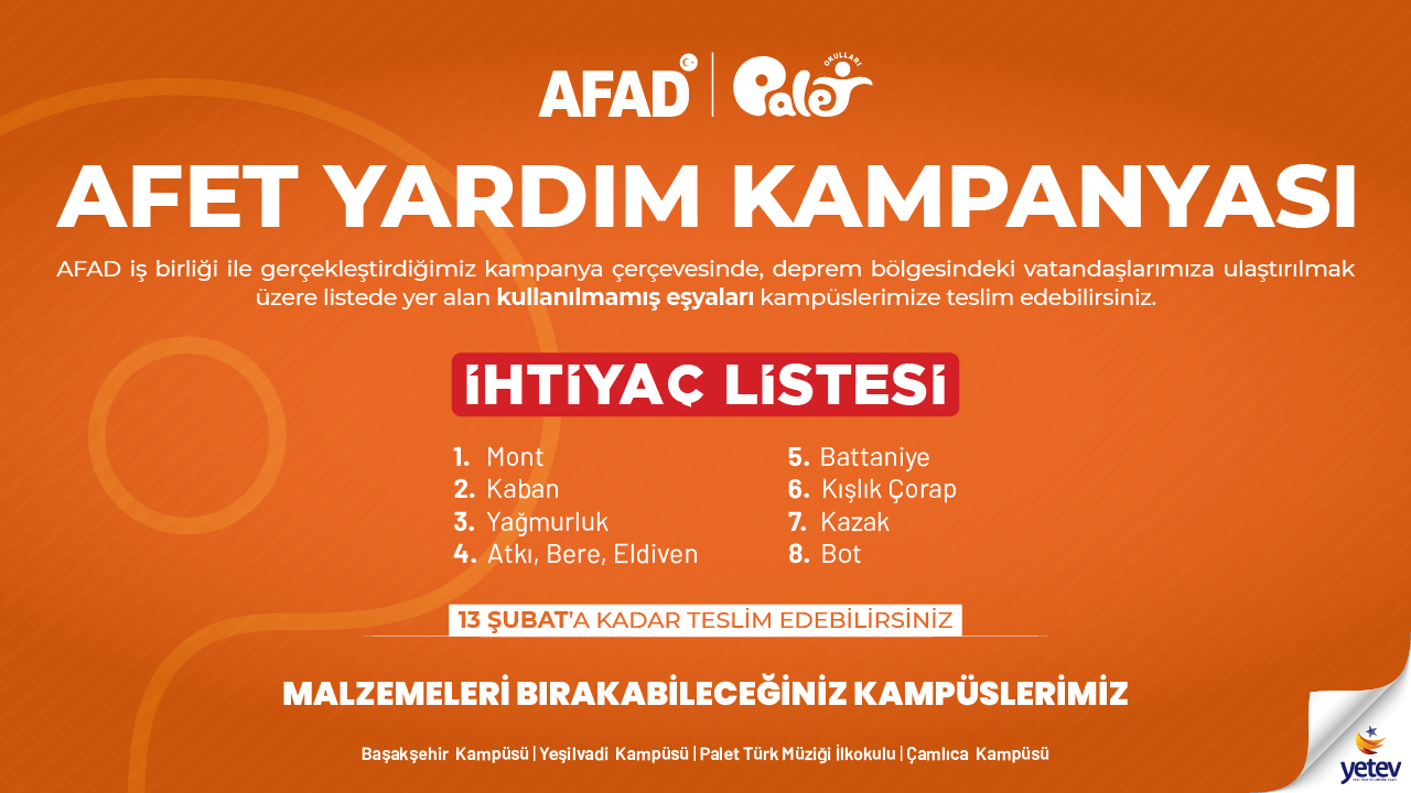 Afet Yardım Kampanyası
